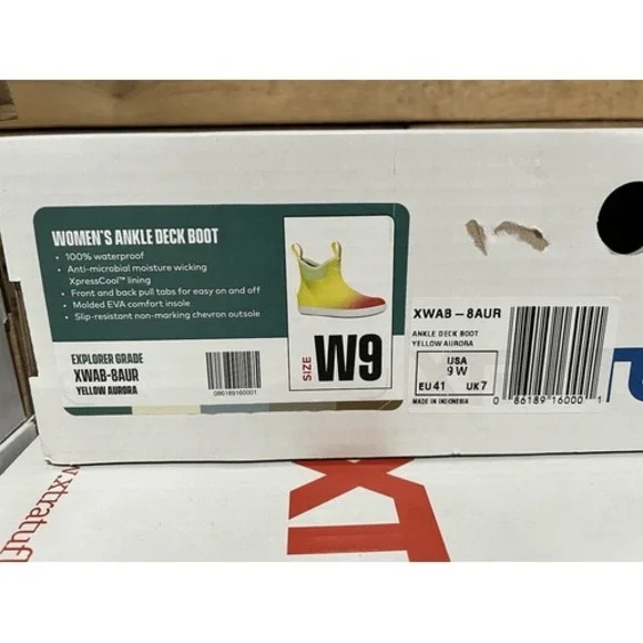 XTRATUF Women's Ankle Deck Boot Yellow Aurora New In Box Size 9 - Picture 8 of 8